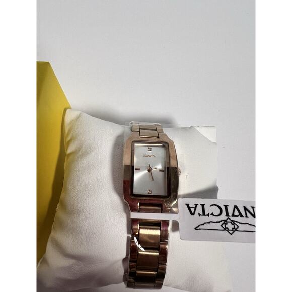New Invicta Rose Gold Rectangular Watch – Sleek, Sophisticated & Timeles main image 5